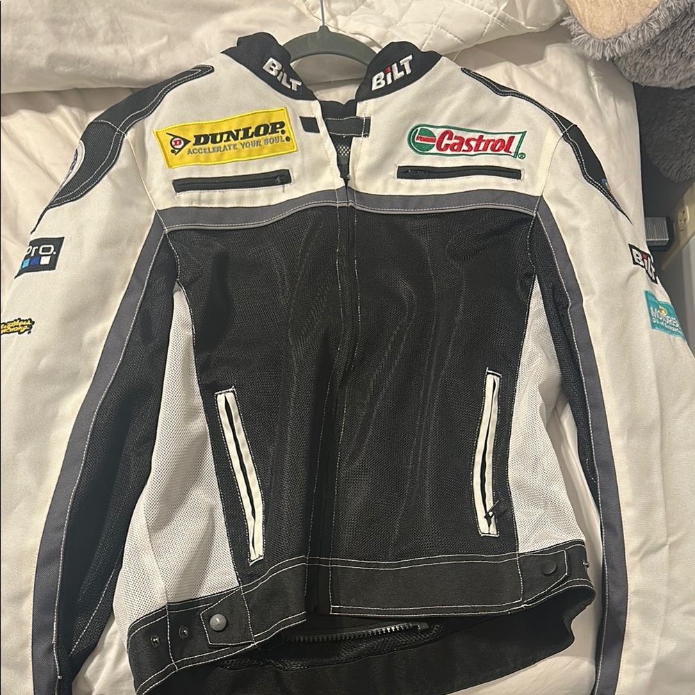 BILT Black and White Racing Jacket